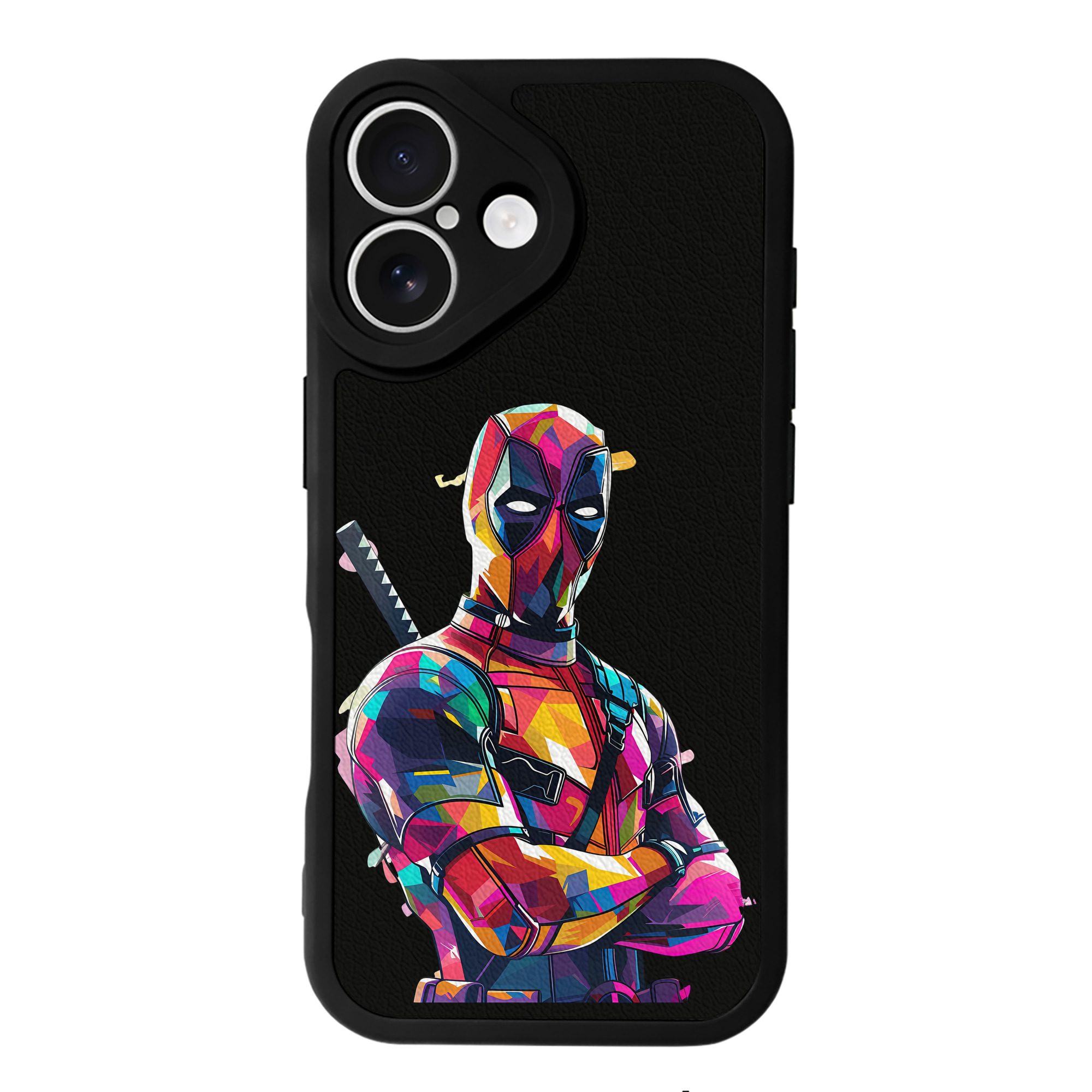 （画像用） Deadpool デッドプール 【iPhone 16シリーズ対応】シリコンスマホケース（レザー調） 材質：シリコン
